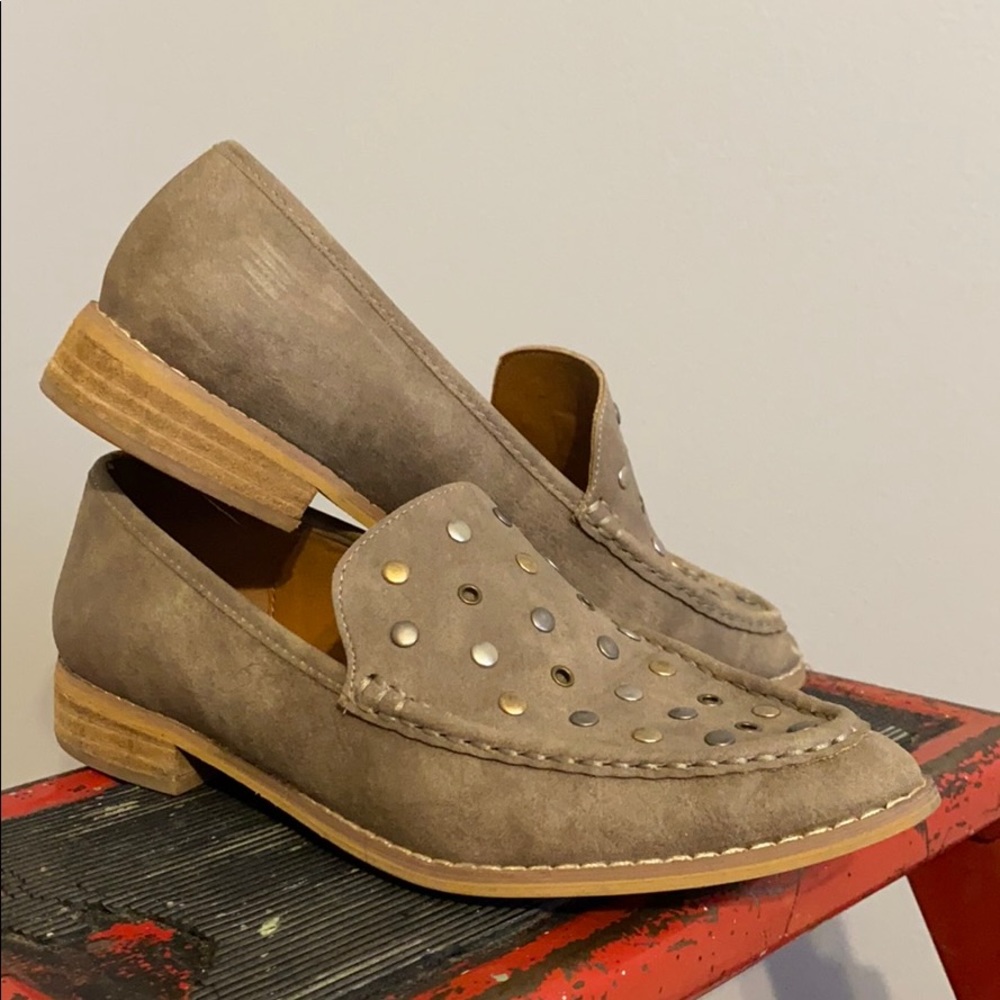 Mi.iM Studded Taupe Loafer